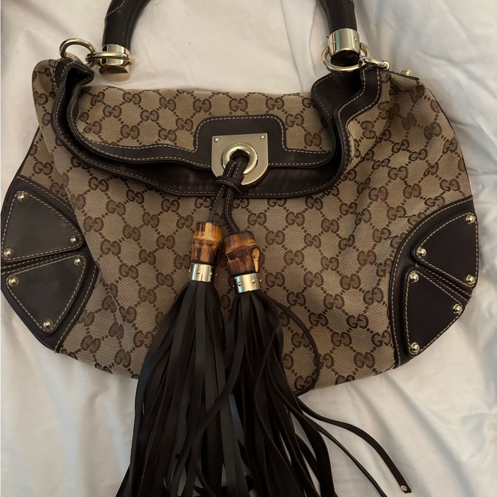 Gucci Brown Monogram Shoulder Bag